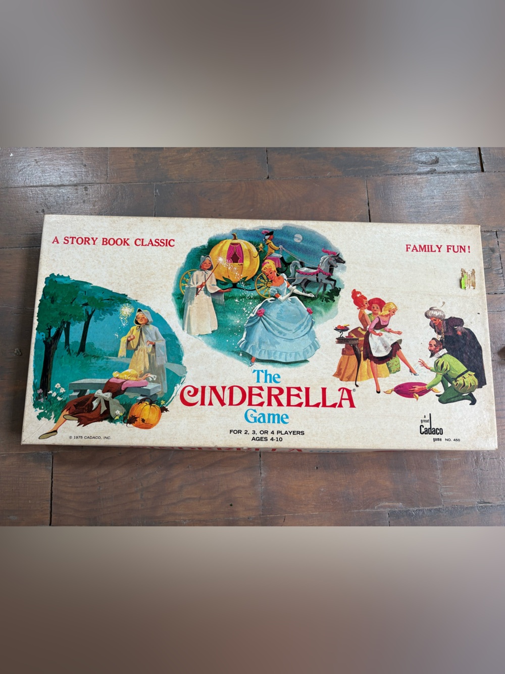 Cinderella Game - Cream Vintage Storybook Family Game 1975